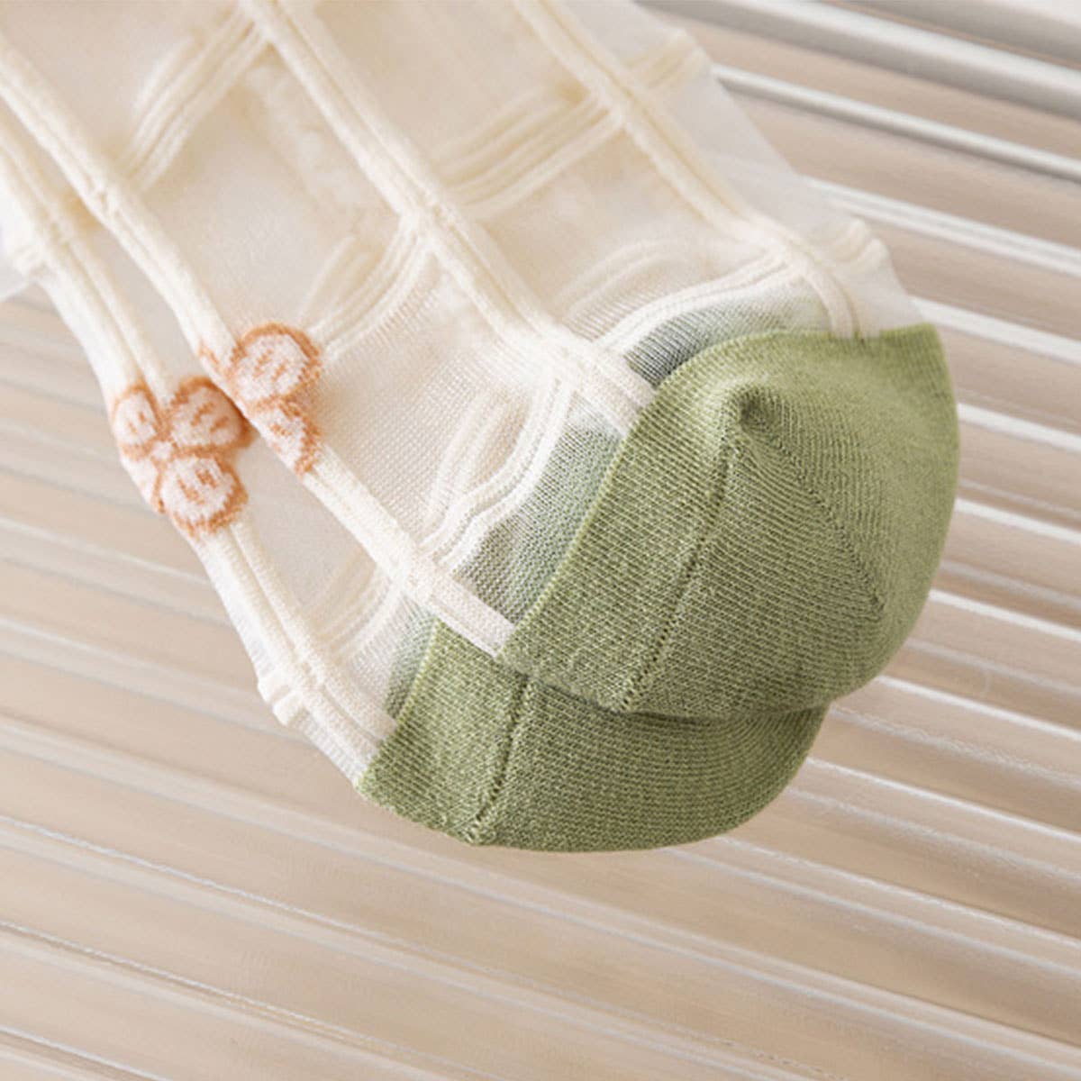 Floral Sheer Mesh Socks
