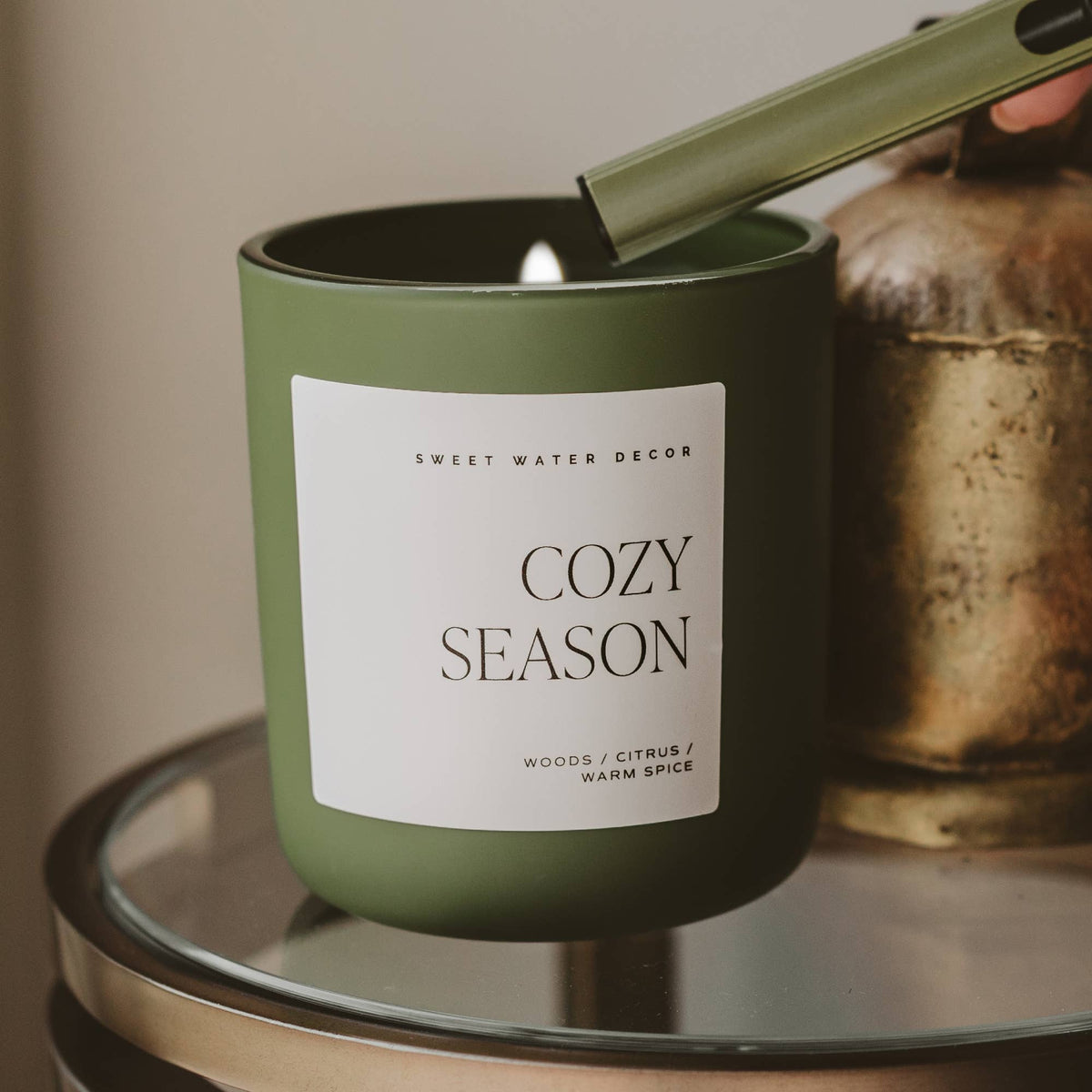 Cozy Season 15 oz Soy Candle, Matte Jar - Fall Decor