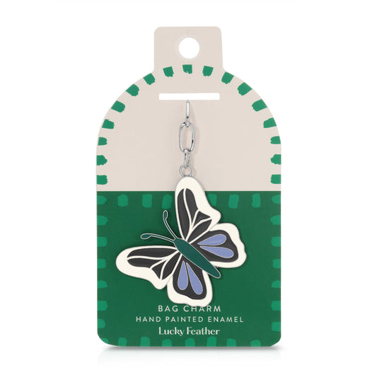 Enamel Bag Charm - Butterfly