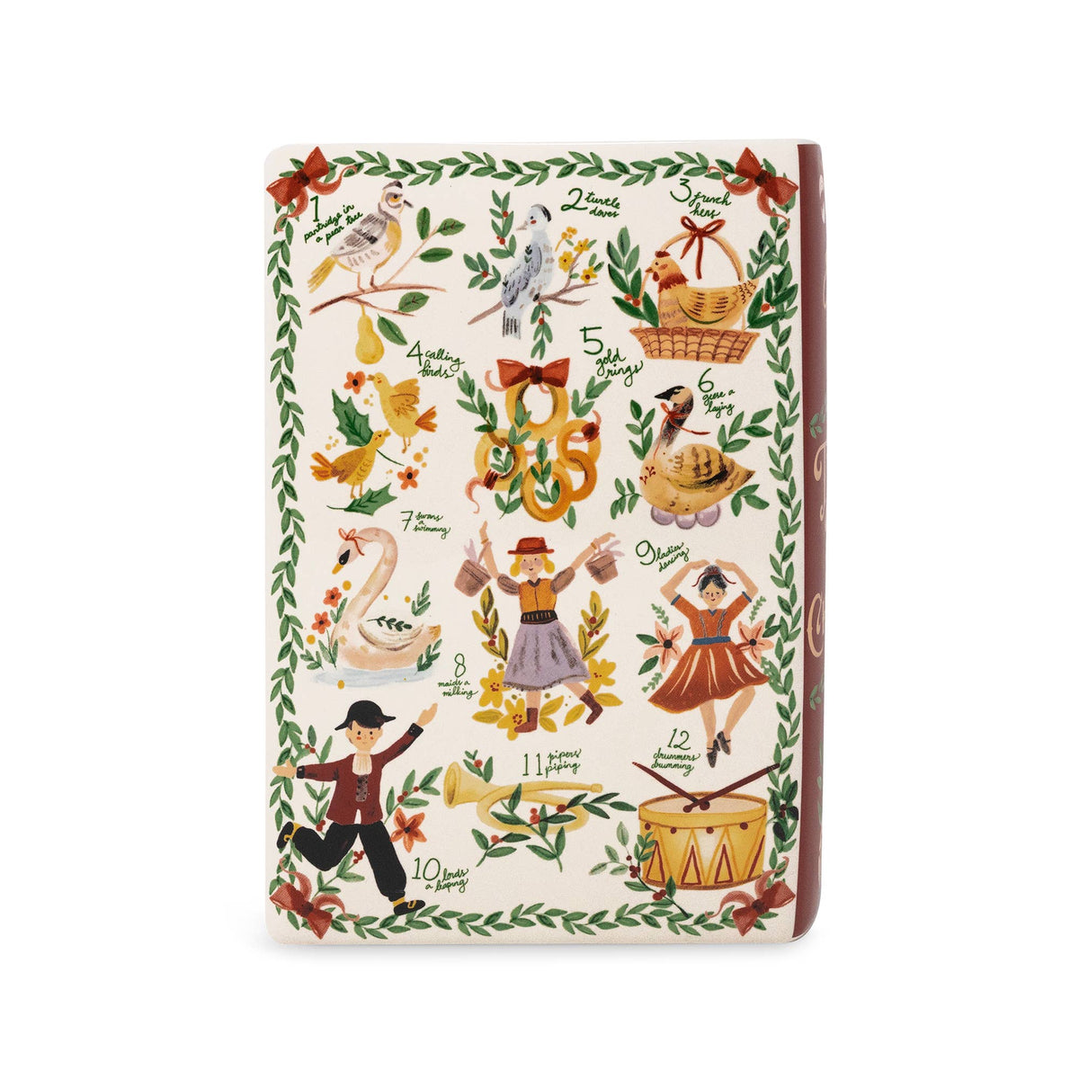 Twelve Days of Christmas Book Vase