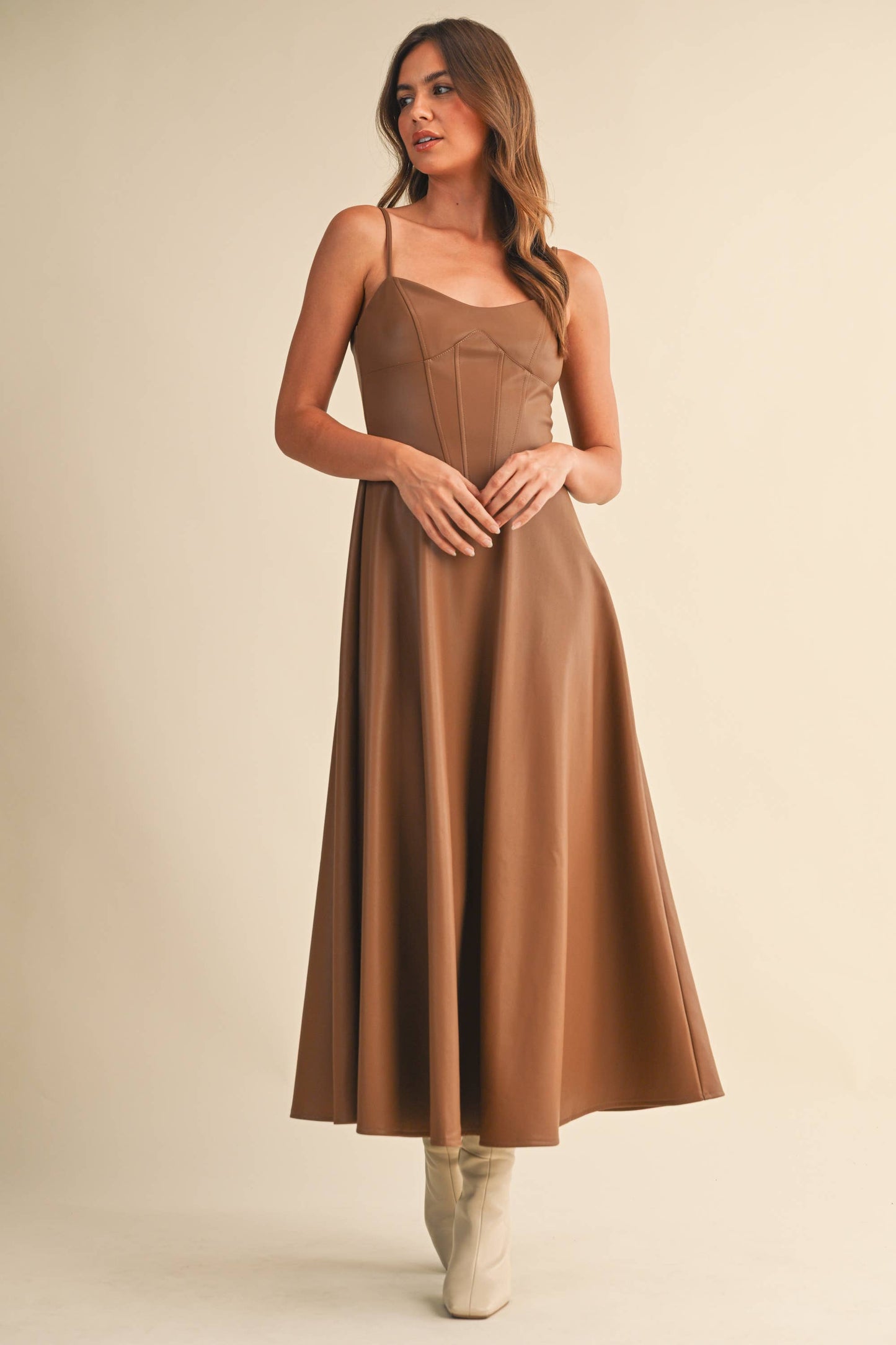 Leather Midi Dress