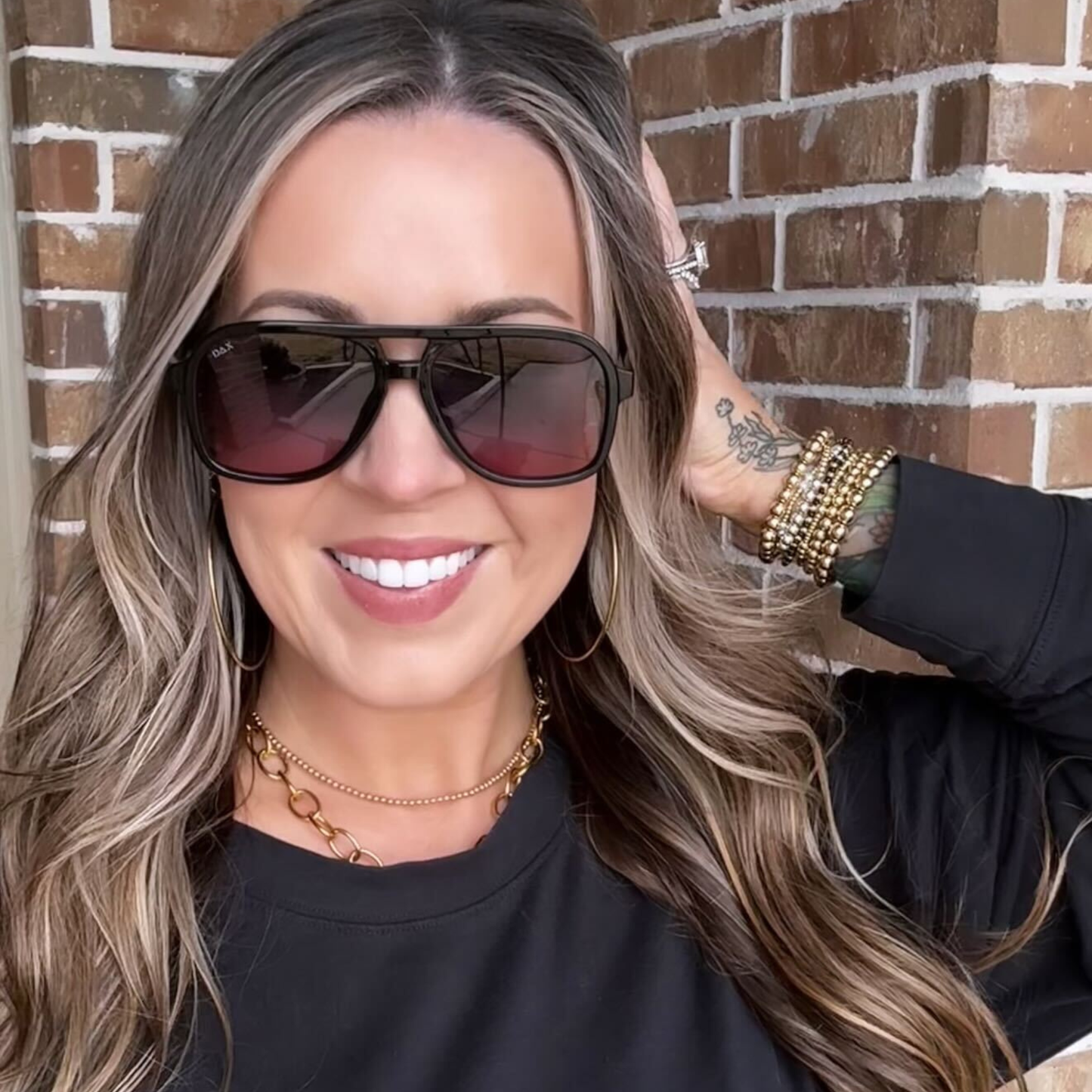 Dax - Cruz - Unisex Aviator Sunglasses – Polarized Hair-Friendly
