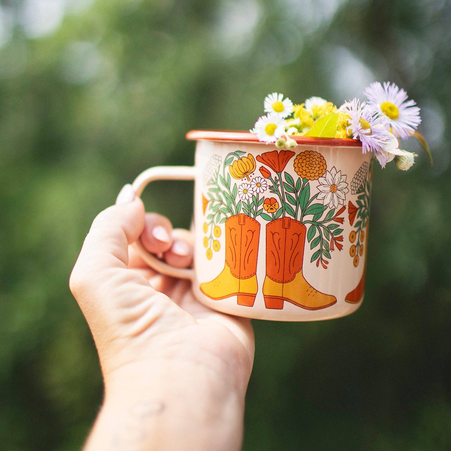 Enamel Cowboy Coffee & Camp Mug