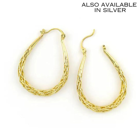 Erimish - Basketweave Hoop Earrings