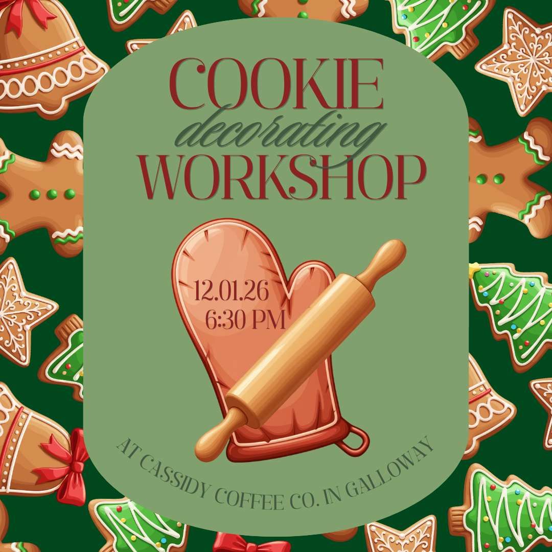December 1st | Cookie Decorating at Cassidy Coffee Co. in Galloway