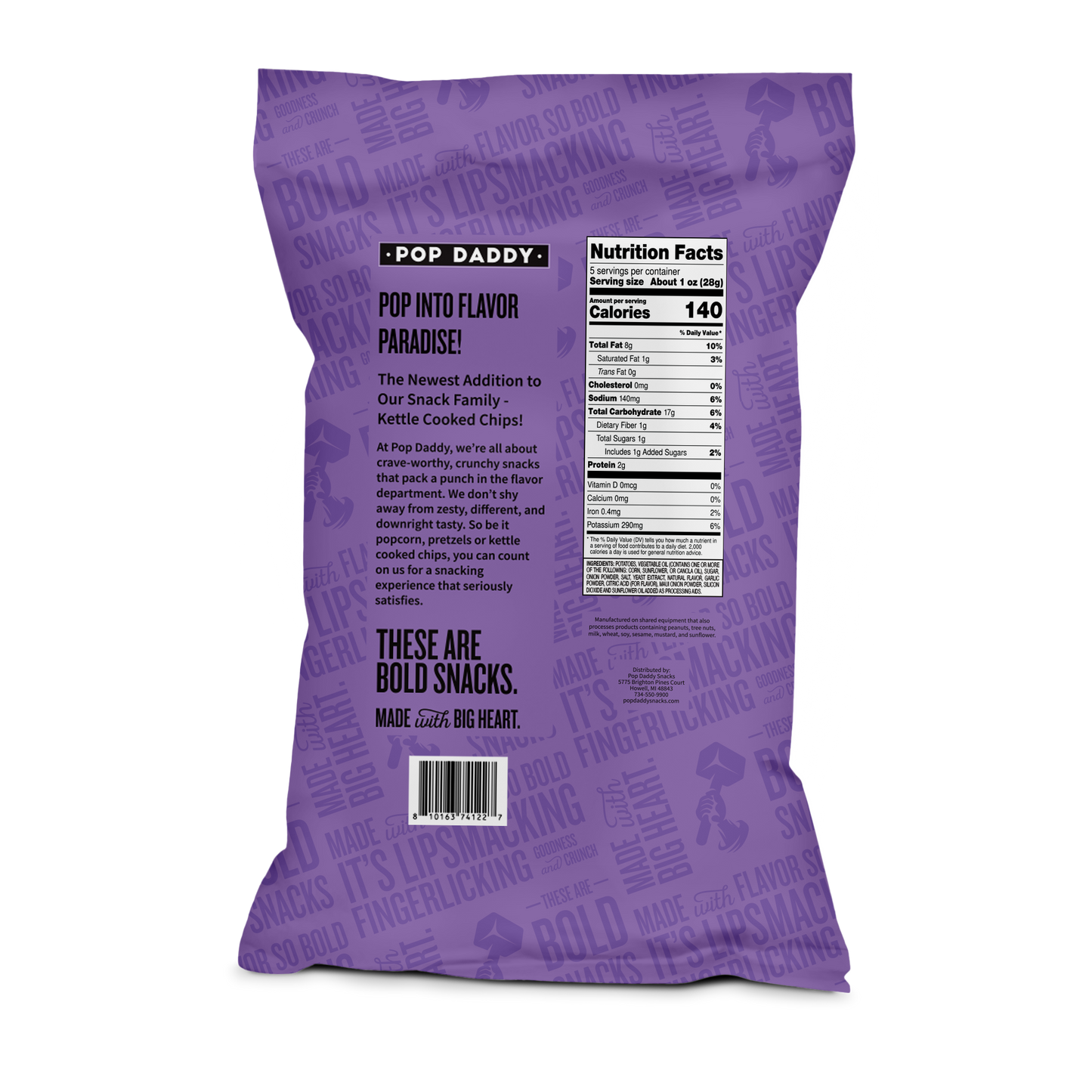 Kettle Cooked Potato Chips - 5oz - Sweet Maui Onion