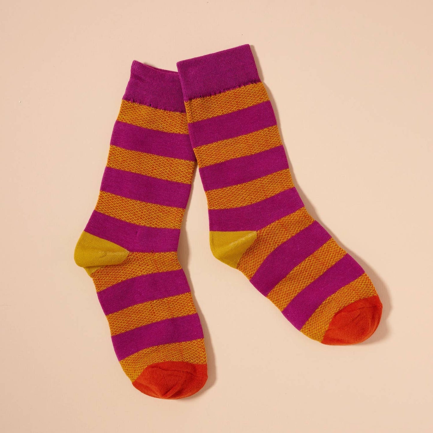 Colorful Striped Crew Socks