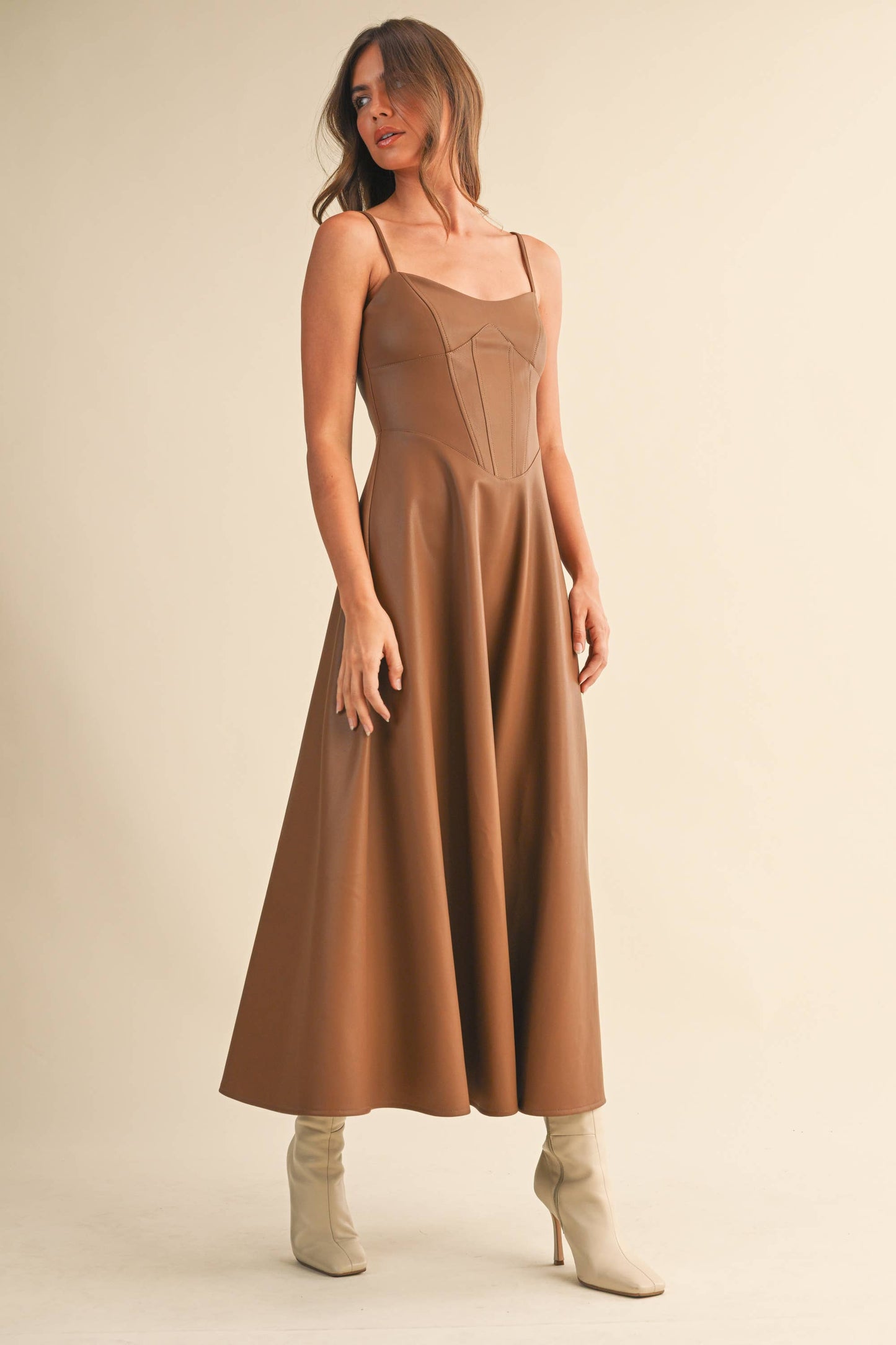 Leather Midi Dress