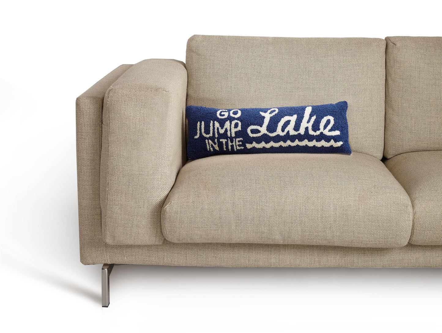 Go Jump in the Lake Hook Pillow