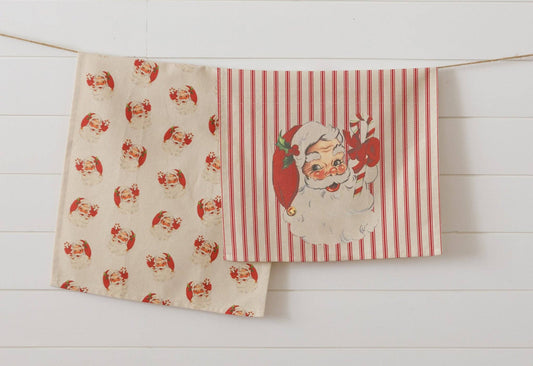 Vintage Santa Tea Towels – Set of 2 Assorted