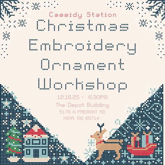 December 16th | Christmas Embroidery Ornament Workshop