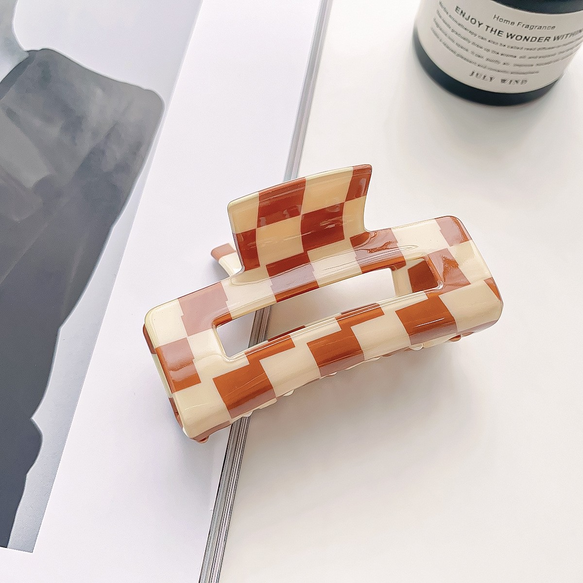 Checkerboard Hair Claw