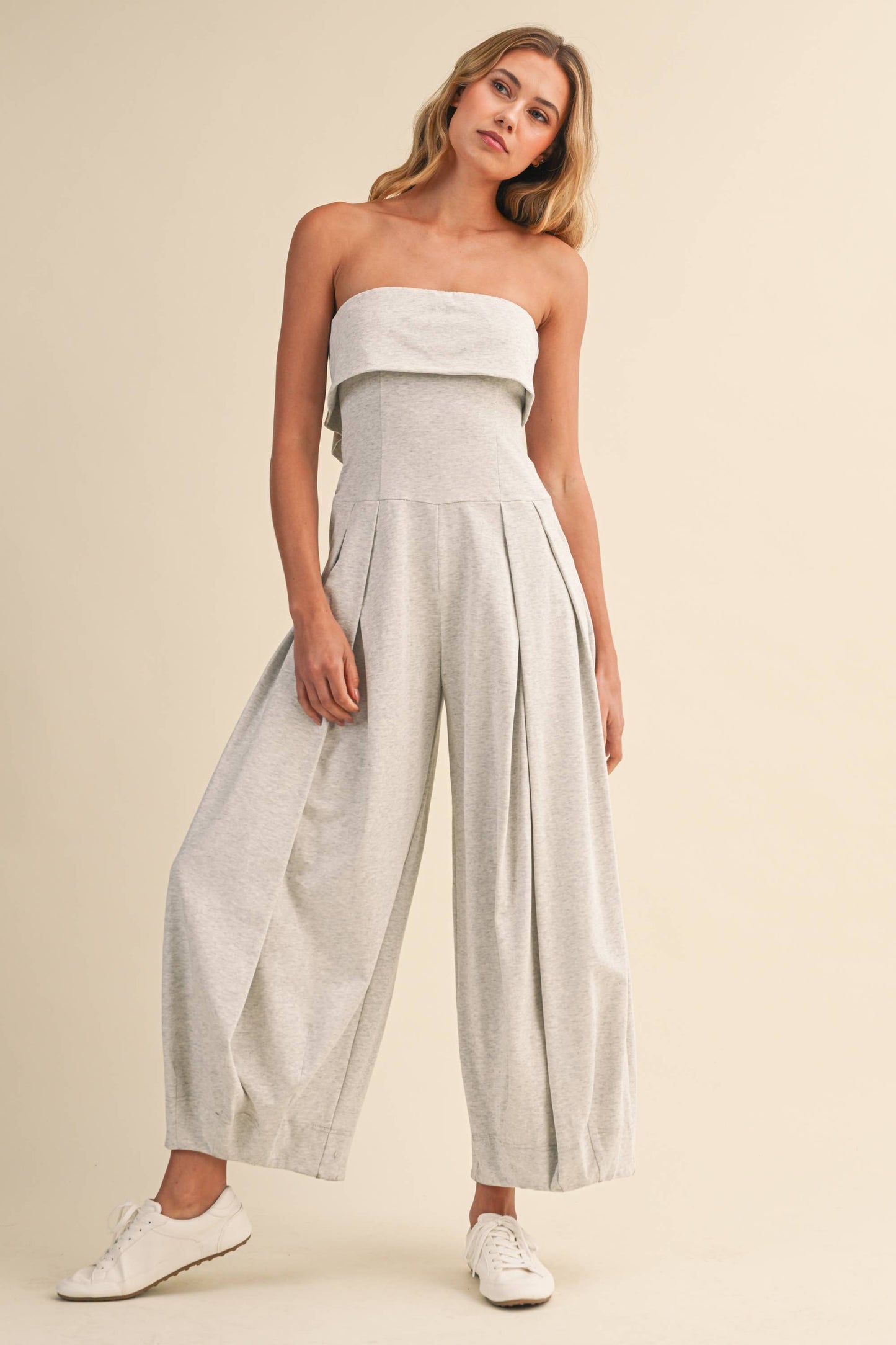 Strapless Barrel Jumpsuit