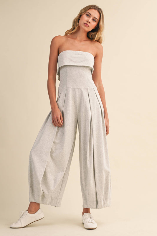 Strapless Barrel Jumpsuit