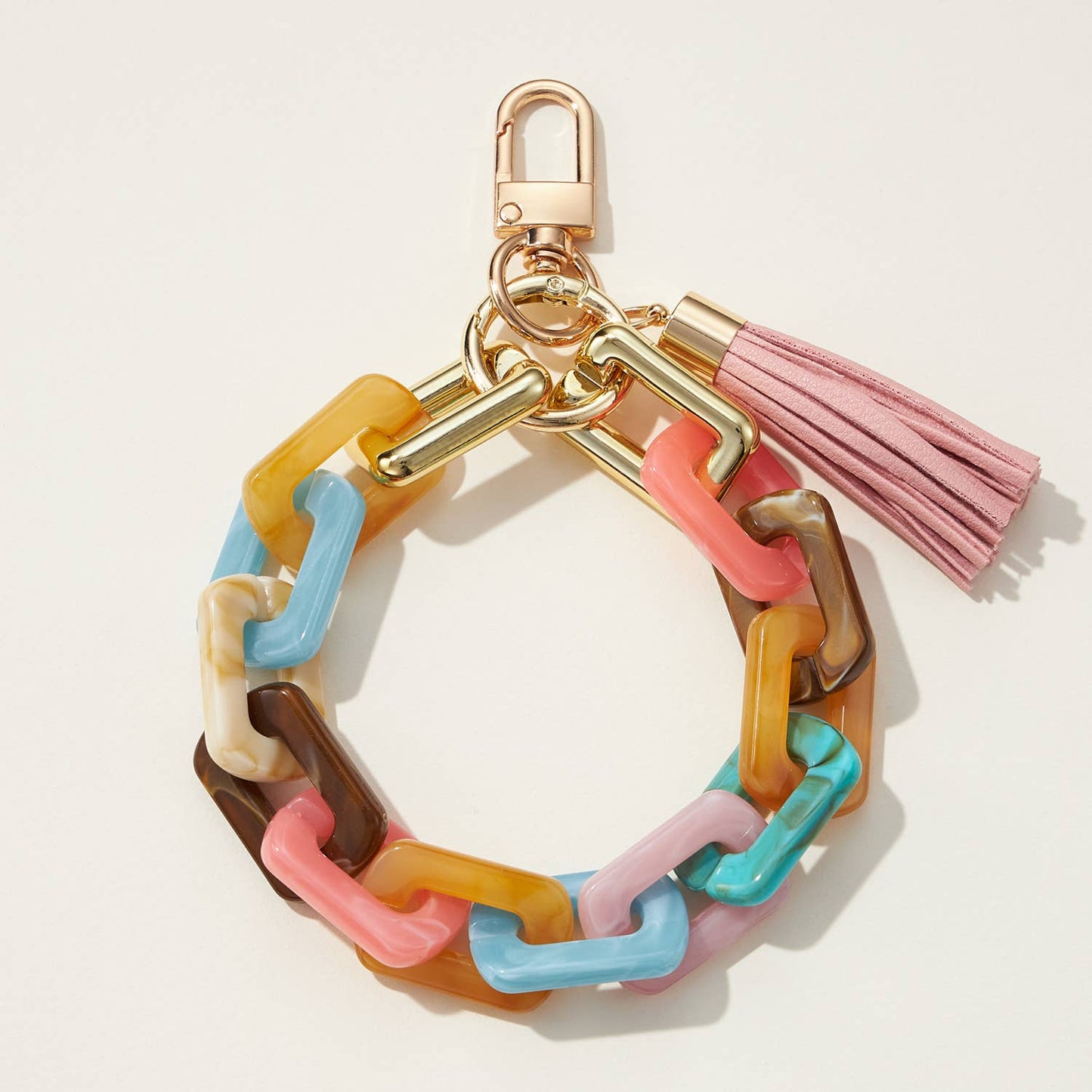 Two Tone Mixed Resin Chain | Keychain with Tassel