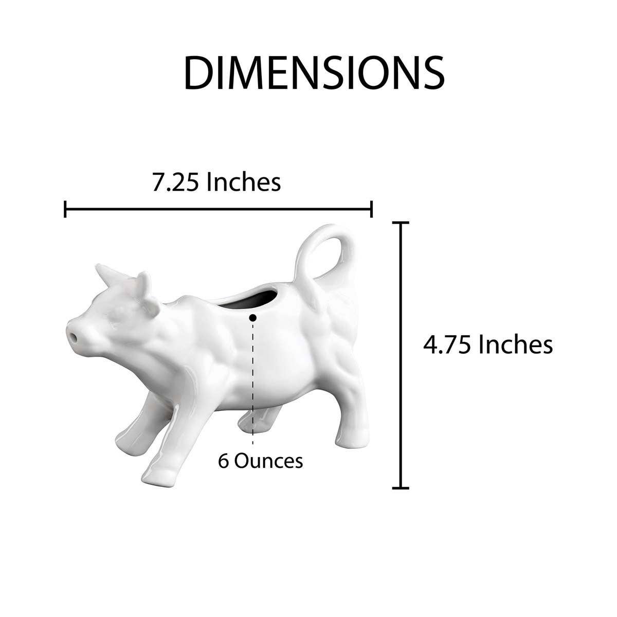 Cow Creamer with Handle, 6oz