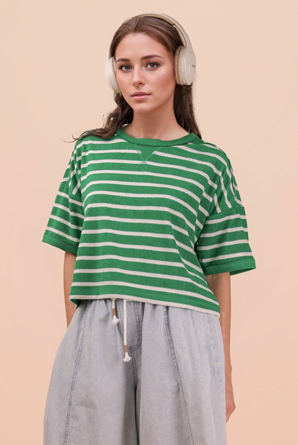 Oversized Stripe Knit Top