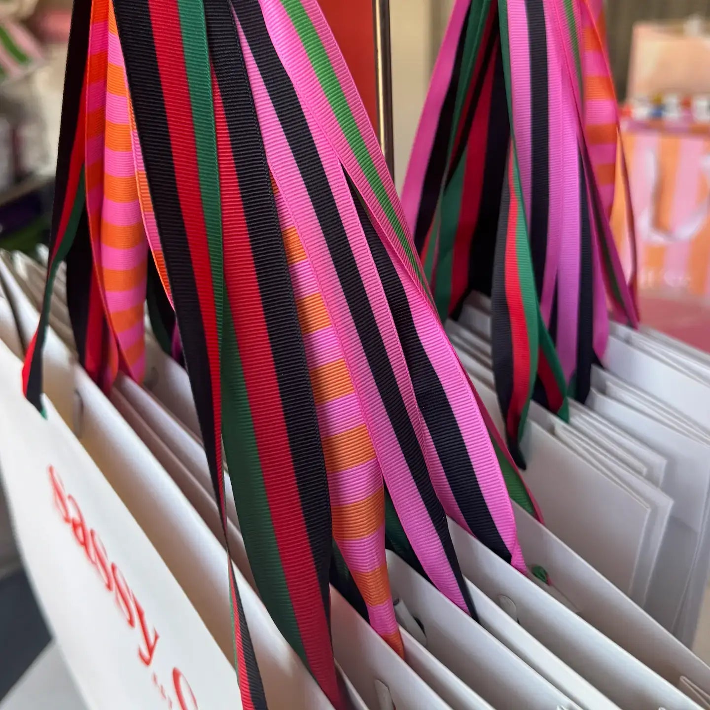 Funny Gift Bag | Wish You Lived Next Door | pink + green