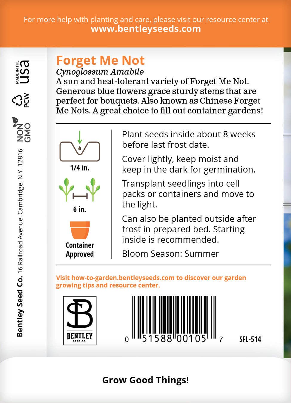 Forget Me Not Seed Packets