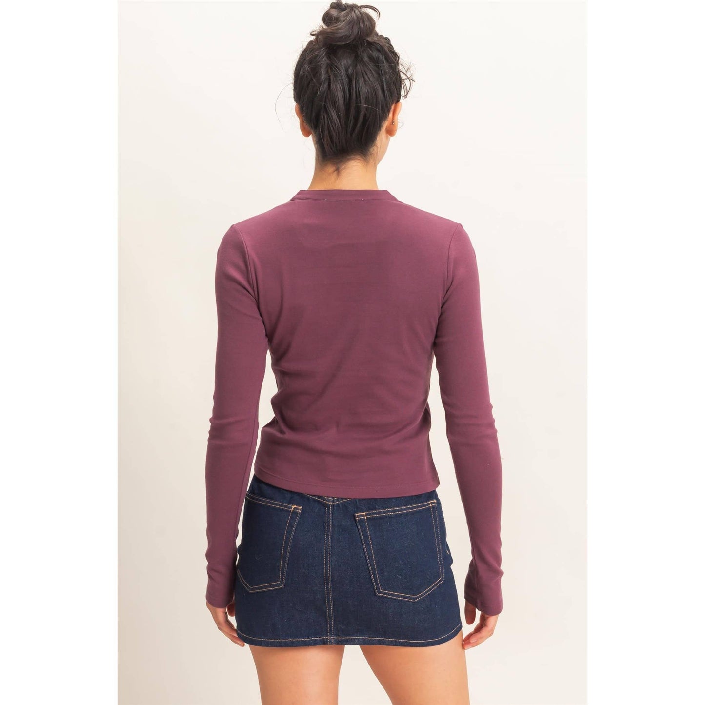 Long Sleeve Henley Top