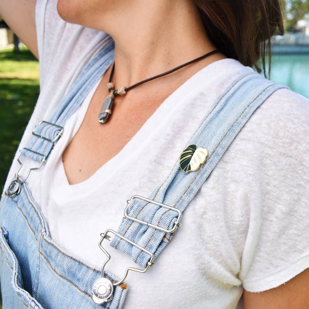 Monstera Variegated Leaf Enamel Pin