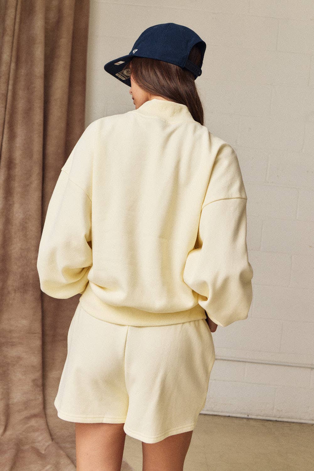 Mock Neckline Oversized Lounge Set