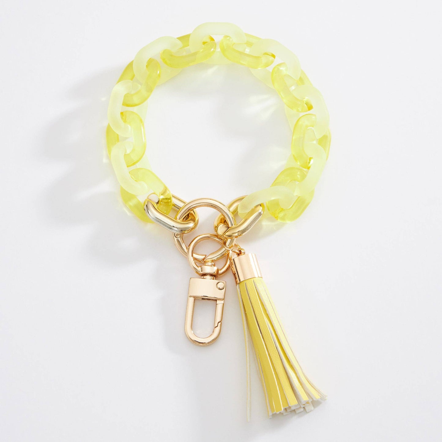 Acrylic Chain Tassel Keychain Bracelet