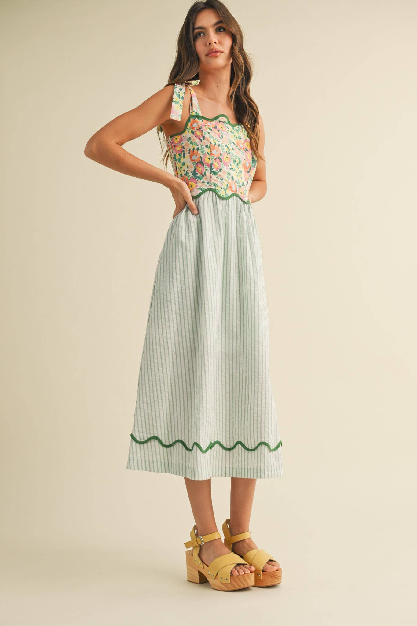 Mixed Print Maxi