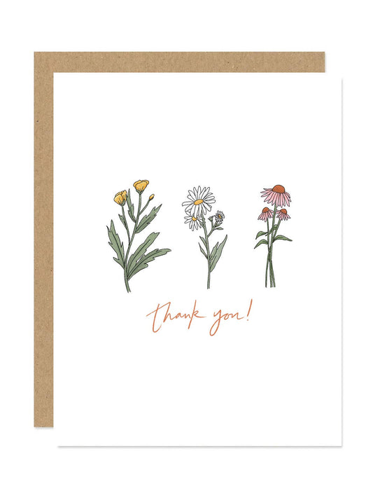 Wildflower Thank You Card