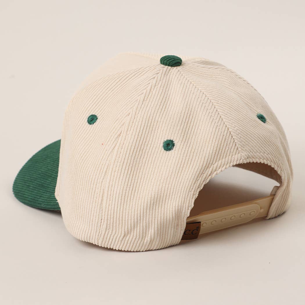SANTA SAW THAT Embroidery Corduroy Trucker Hat