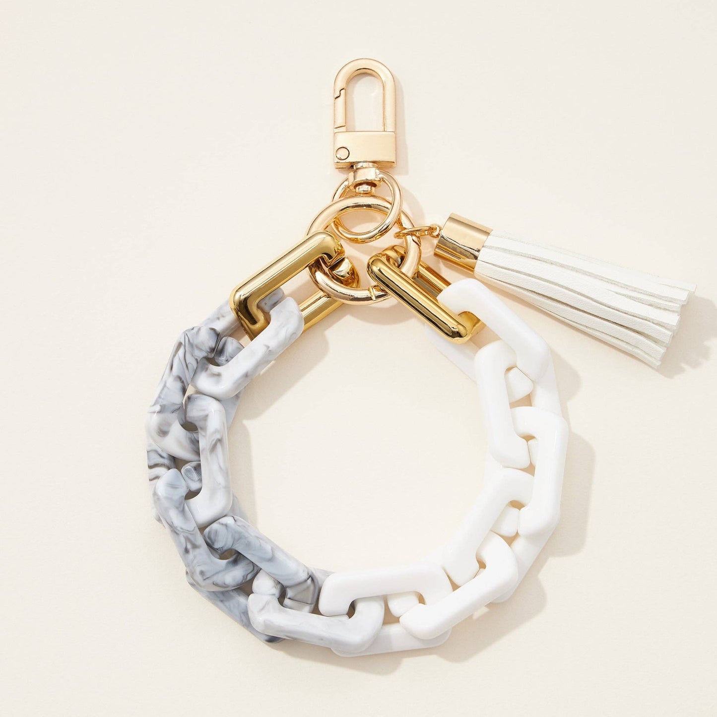 Two Tone Mixed Resin Chain | Keychain with Tassel
