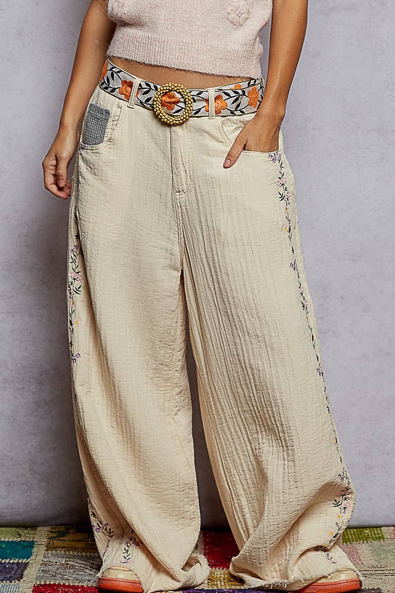 Floral Print Buckle Belt