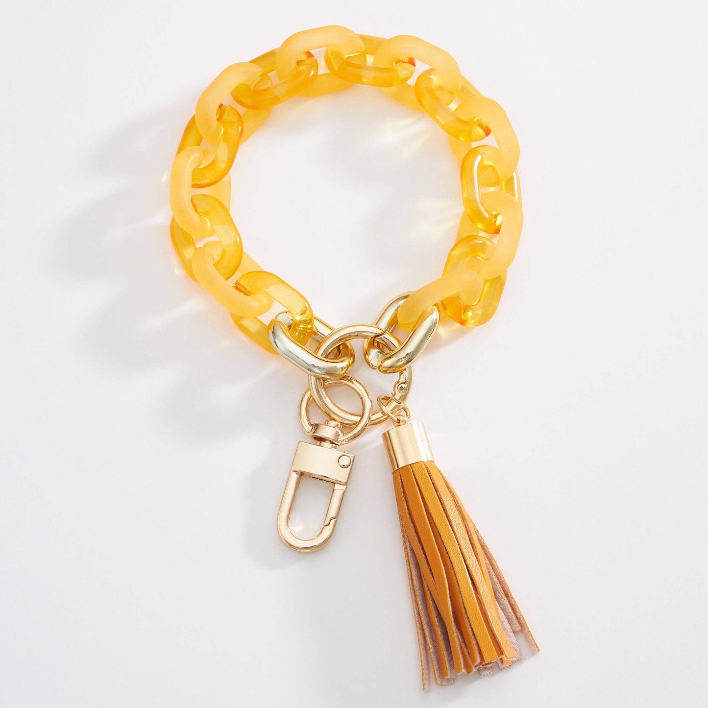 Acrylic Chain Tassel Keychain Bracelet