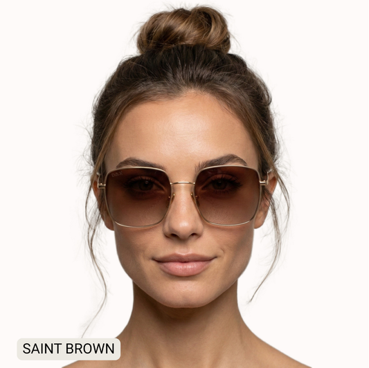 Dax- Saint - Women's Polarized Oversized Square Sunglasses