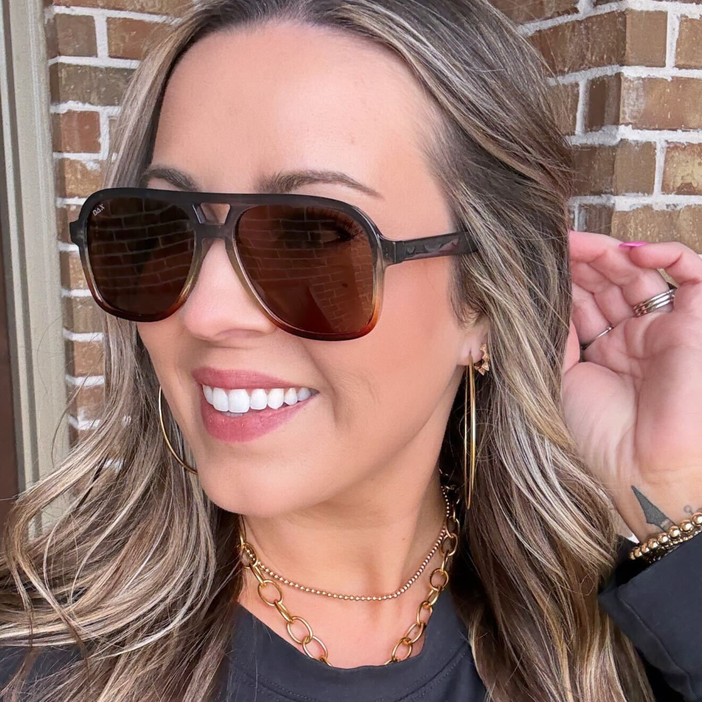 Dax - Cruz - Unisex Aviator Sunglasses – Polarized Hair-Friendly