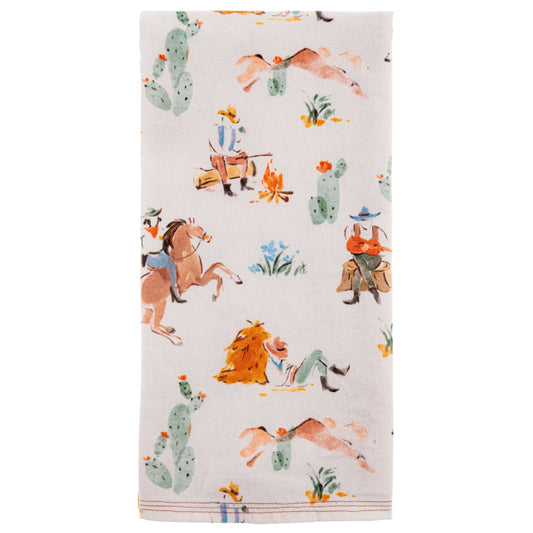 Vintage Cowboy Tea Towel