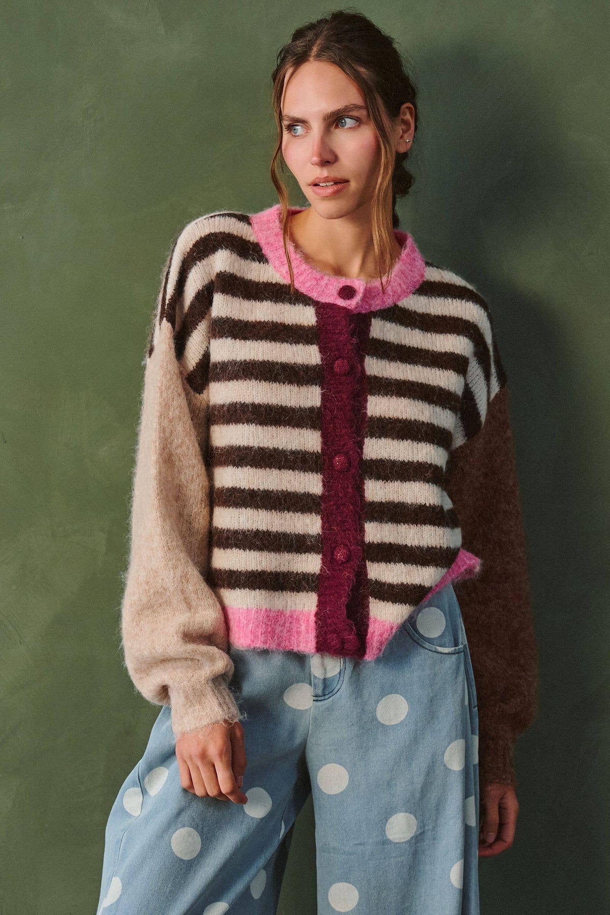 Color Pop Stripe Cardigan