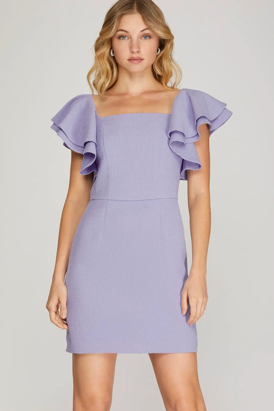 Lilac Ruffle Dress
