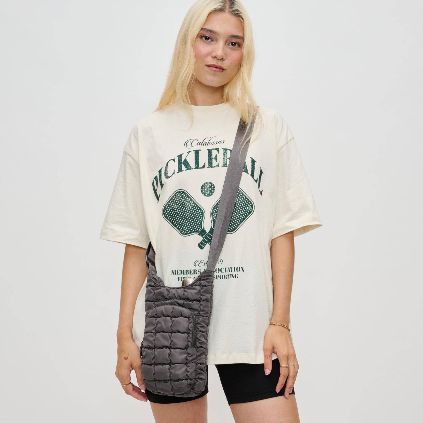 Let It Flow - Quilted Puffer Water Bottle Crossbody