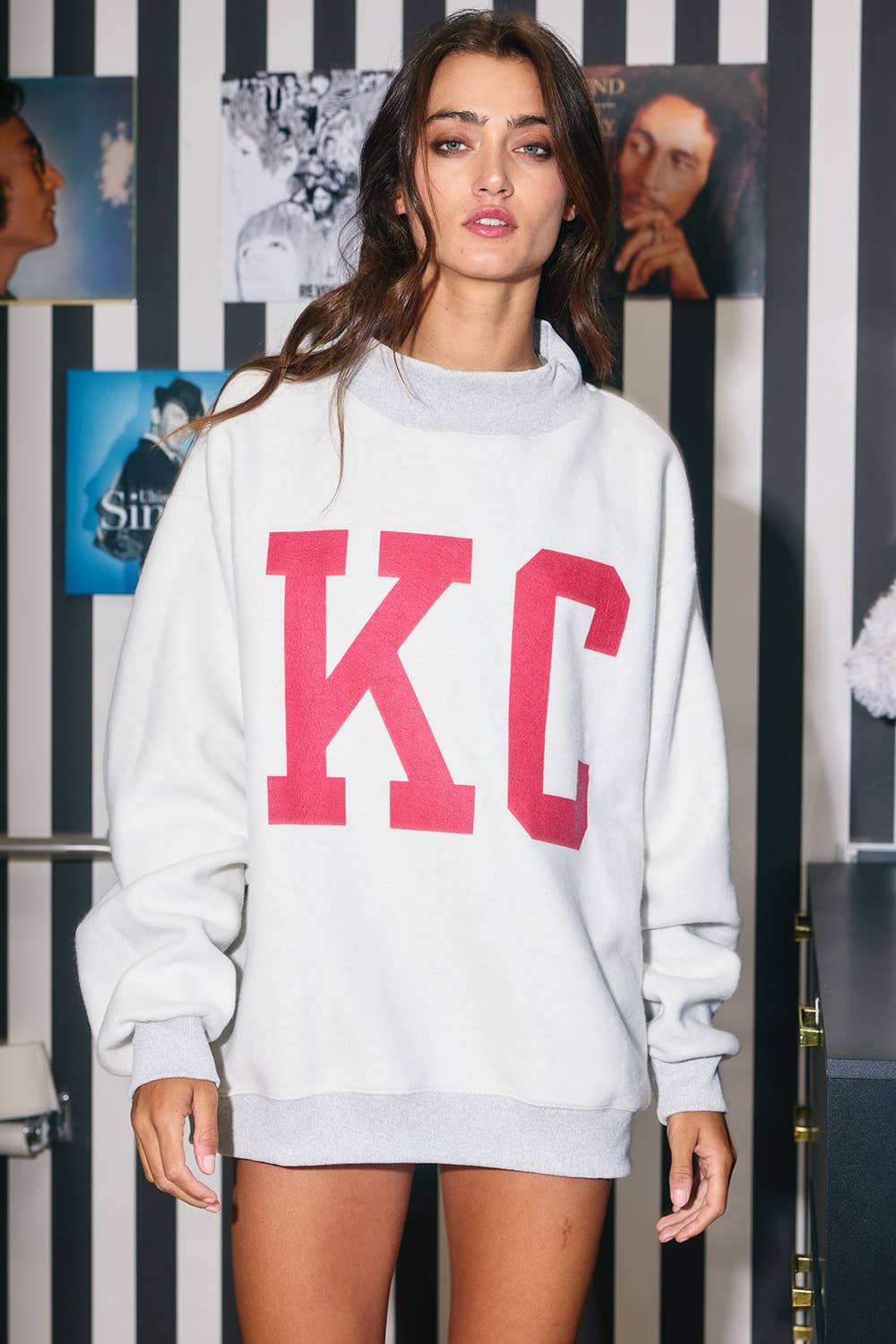 'KANSAS CITY&KC' Reversible Sweatshirt