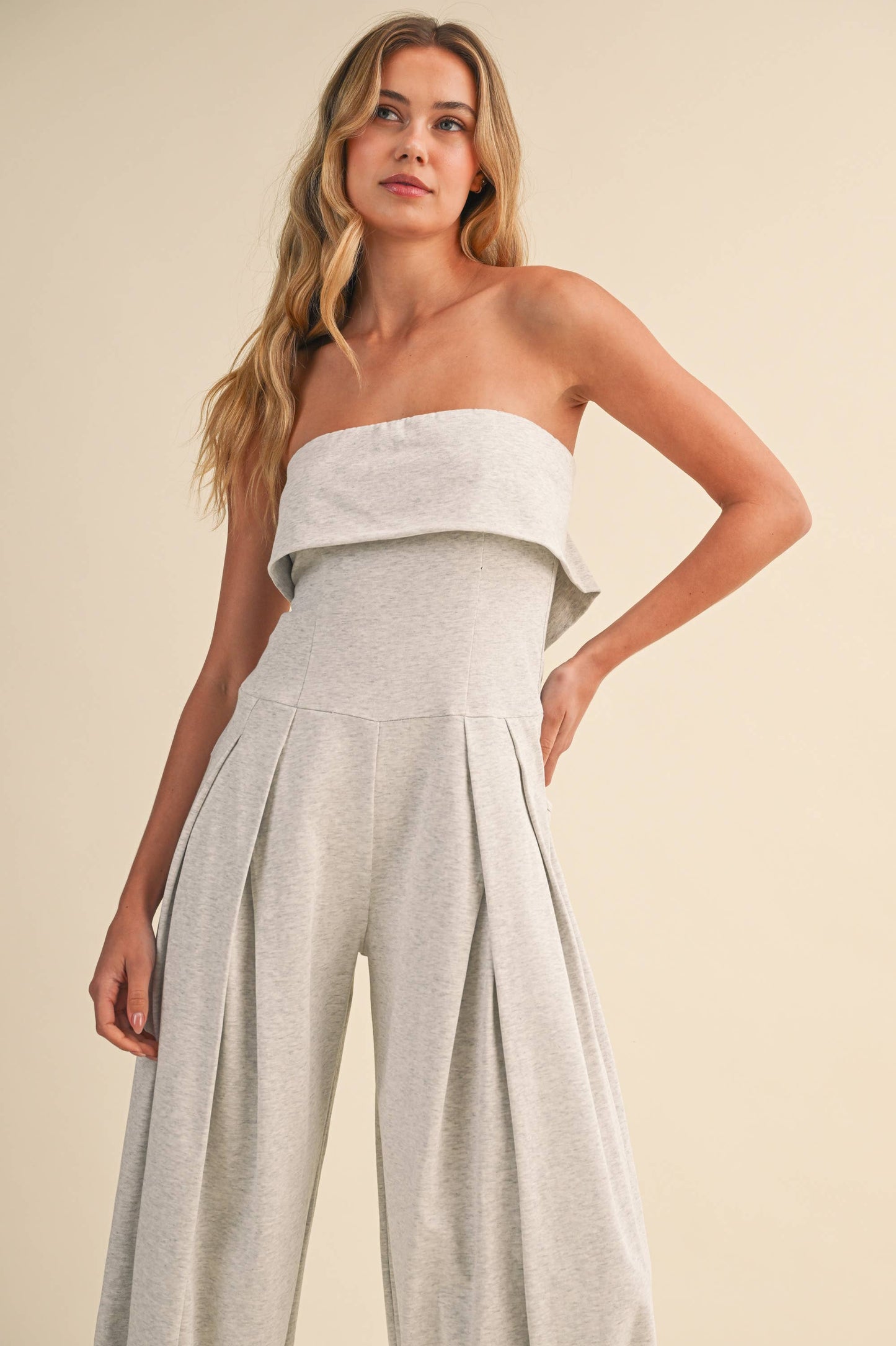 Strapless Barrel Jumpsuit