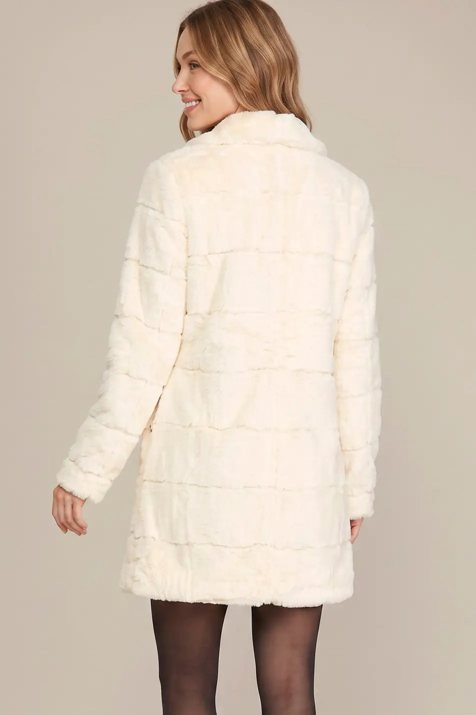 Ivory Faux Fur Jacket