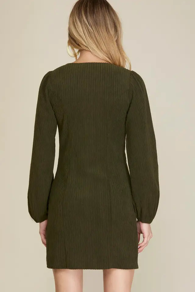 Corduroy Mini Dress