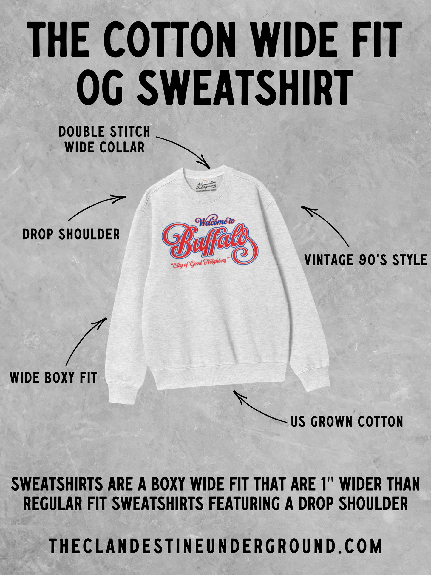 The Lake Days Club, Summer Boxy Cotton Sweatshirt