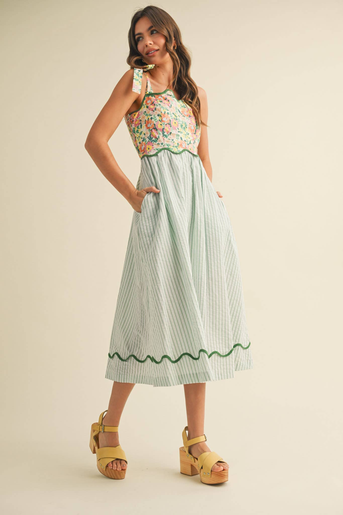 Mixed Print Maxi