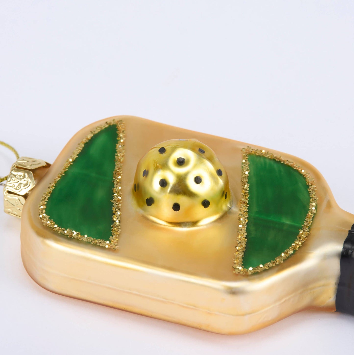 Pickleball Paddle Glass Ornament