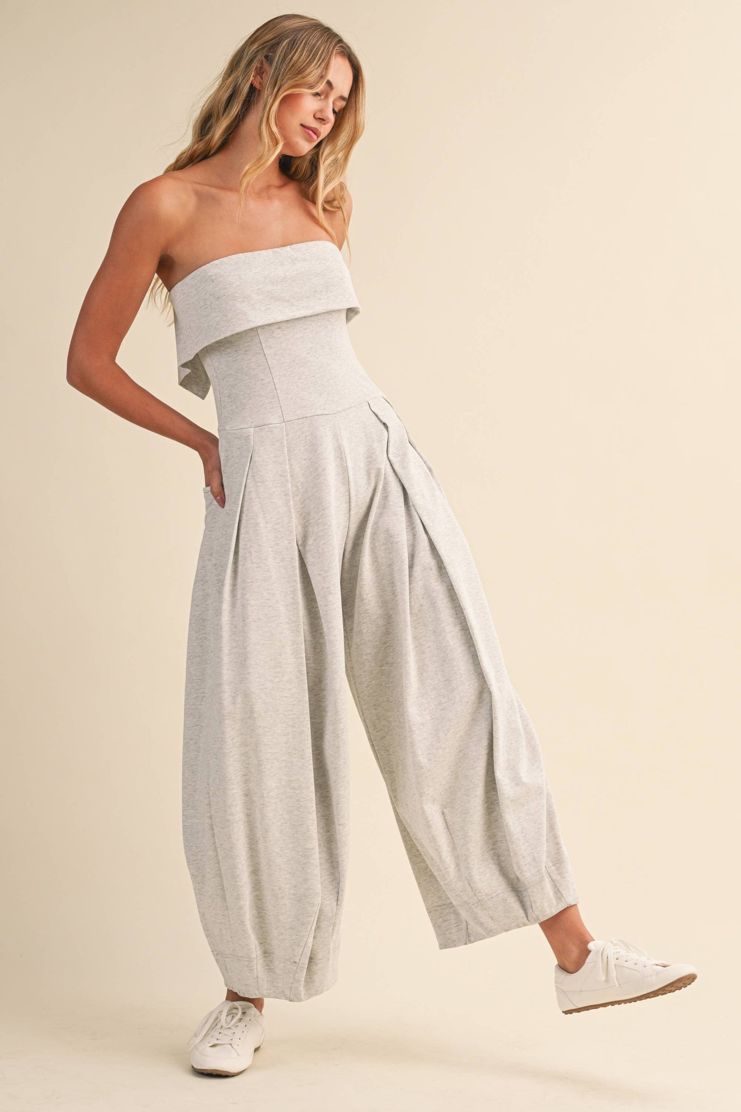 Strapless Barrel Jumpsuit