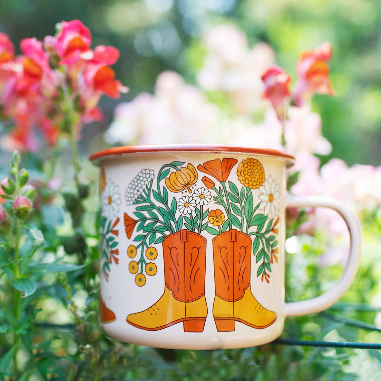 Enamel Cowboy Coffee & Camp Mug