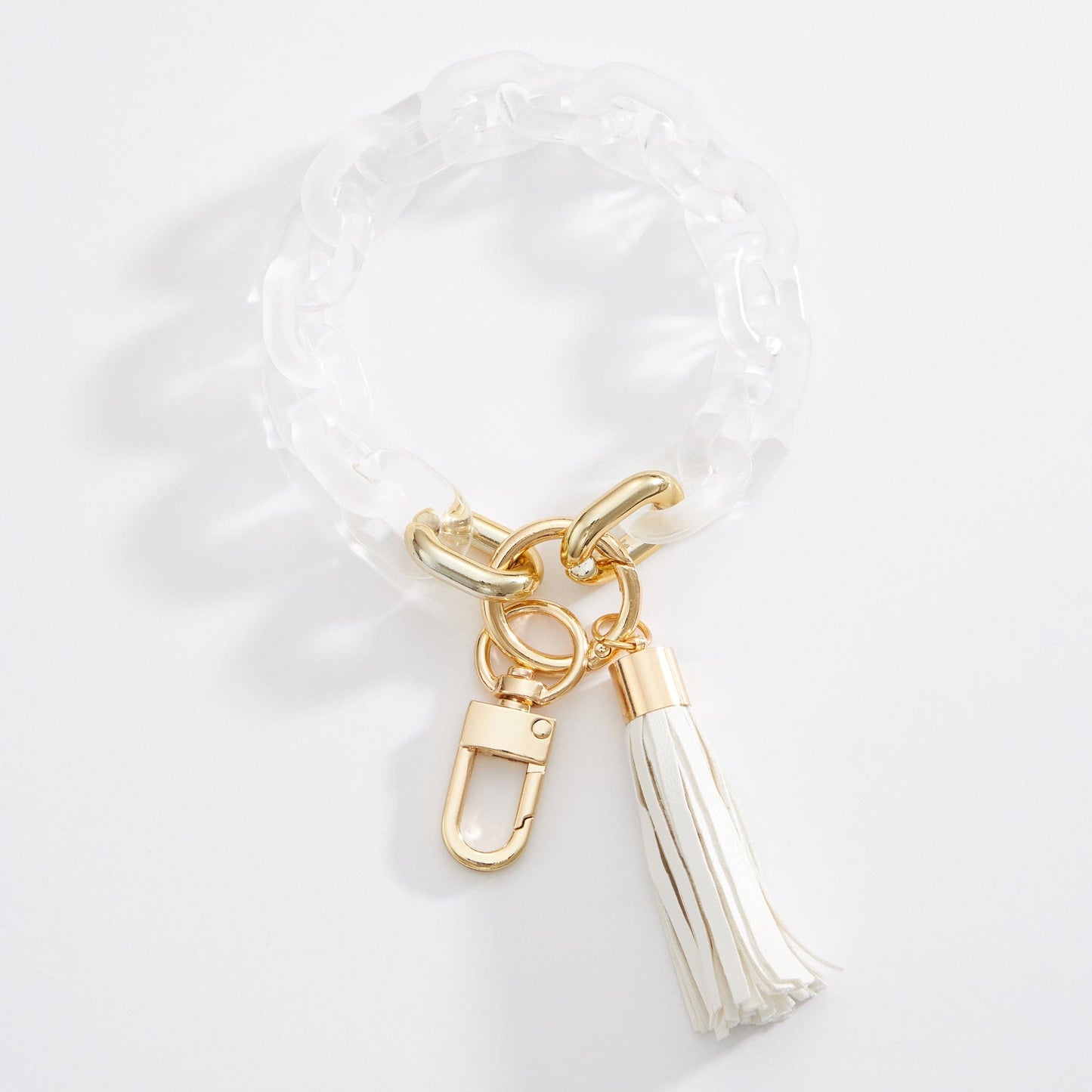Acrylic Chain Tassel Keychain Bracelet