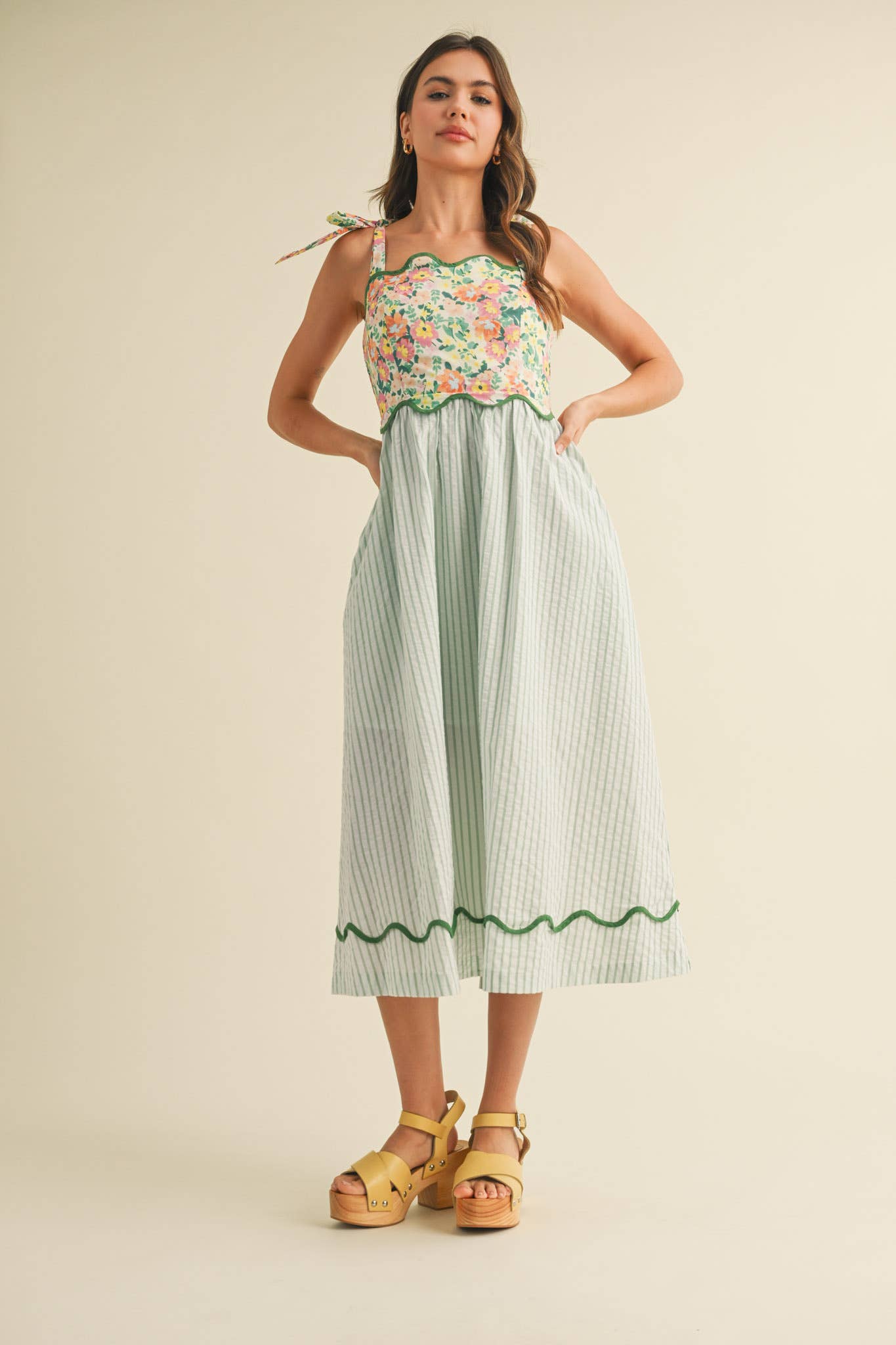 Mixed Print Maxi